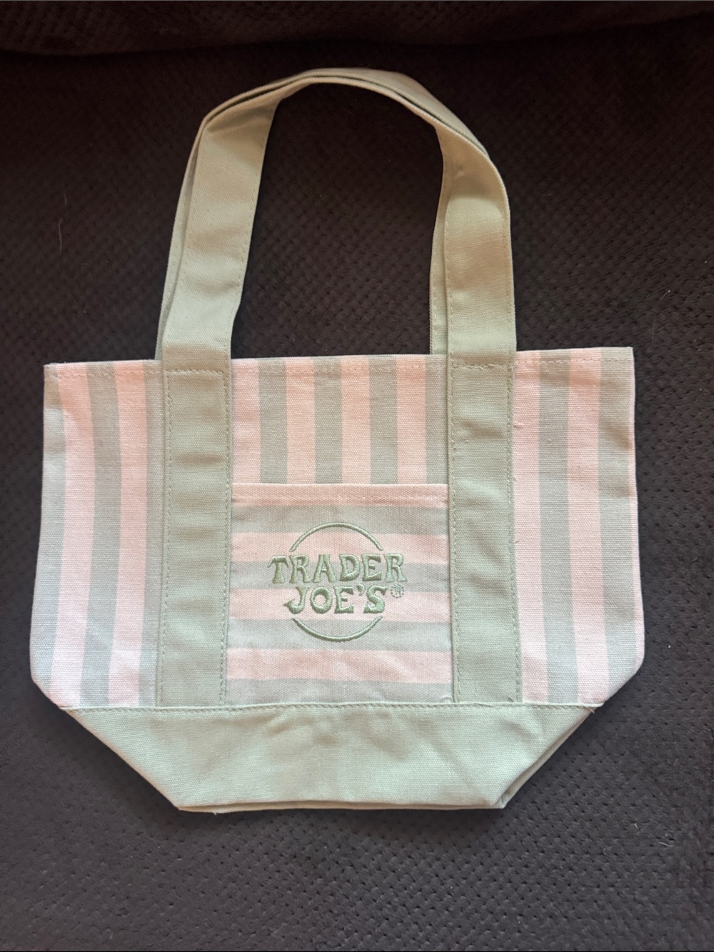 Trader Joe’s- Pastel Mint Stripe Canvas Tote Bag
